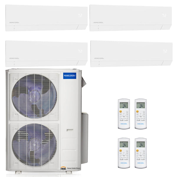 MRCOOL Olympus Mini Split - 4-Zone 48,000 BTU Ductless Air Conditioner and Heat Pump with 12K + 12K + 12K + 9K Wall Mount Air Handlers