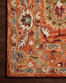 Loloi Padma Collection - Transitional Hooked Rug in Orange (PMA-01)