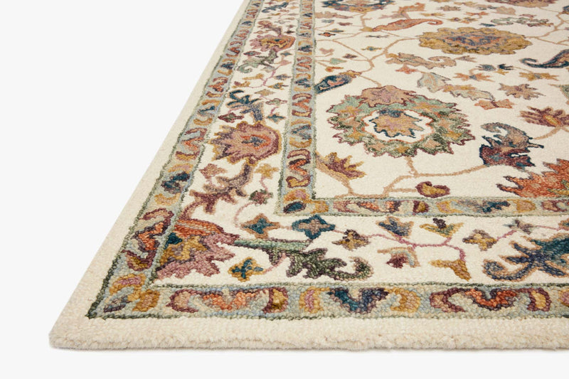 Loloi Padma Collection - Transitional Hooked Rug in White & Multi (PMA-01)