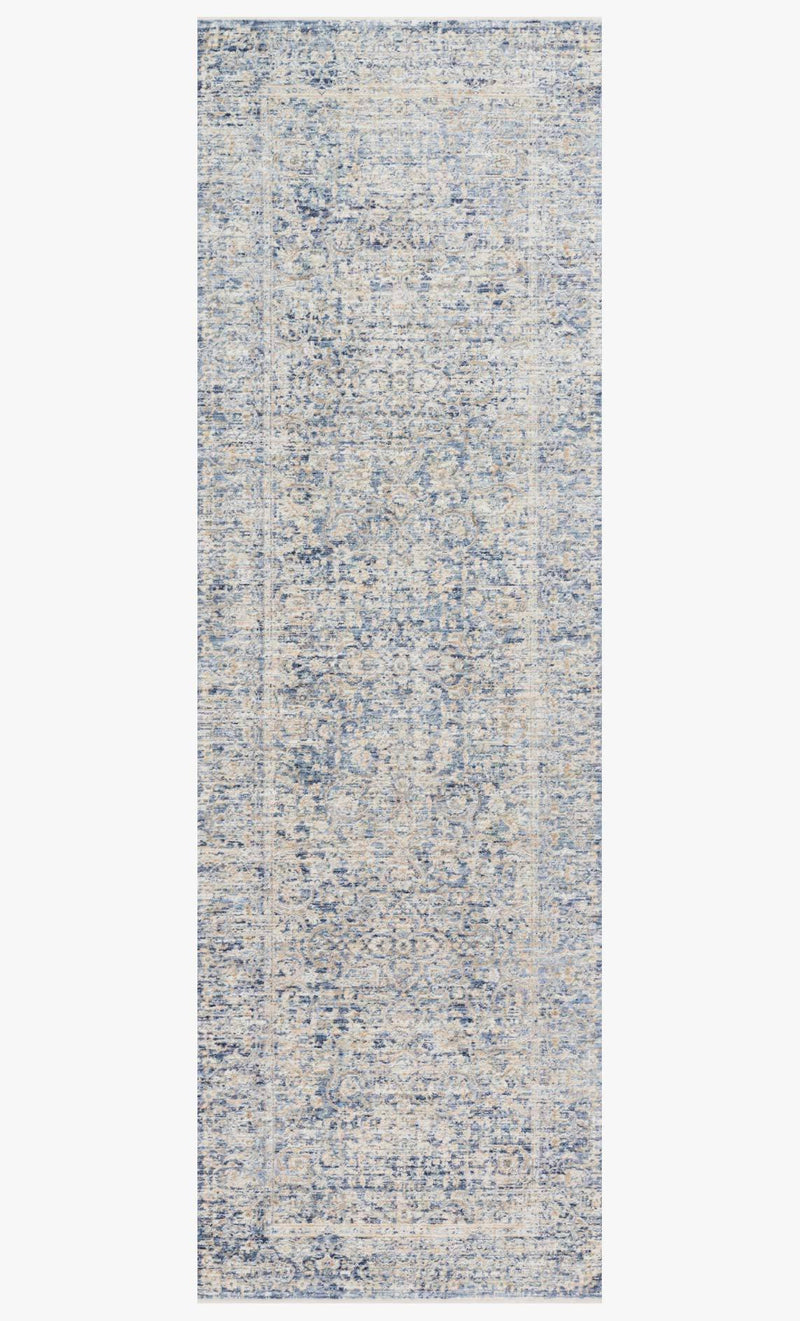 Loloi Pandora Collection - Traditional Power Loomed Rug in Blue & Gold (PAN-01)