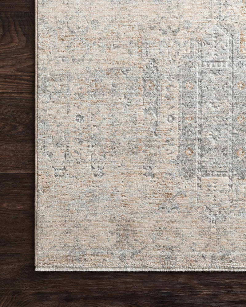 Loloi Pandora Collection - Traditional Power Loomed Rug in Ivory & Mist (PAN-02)