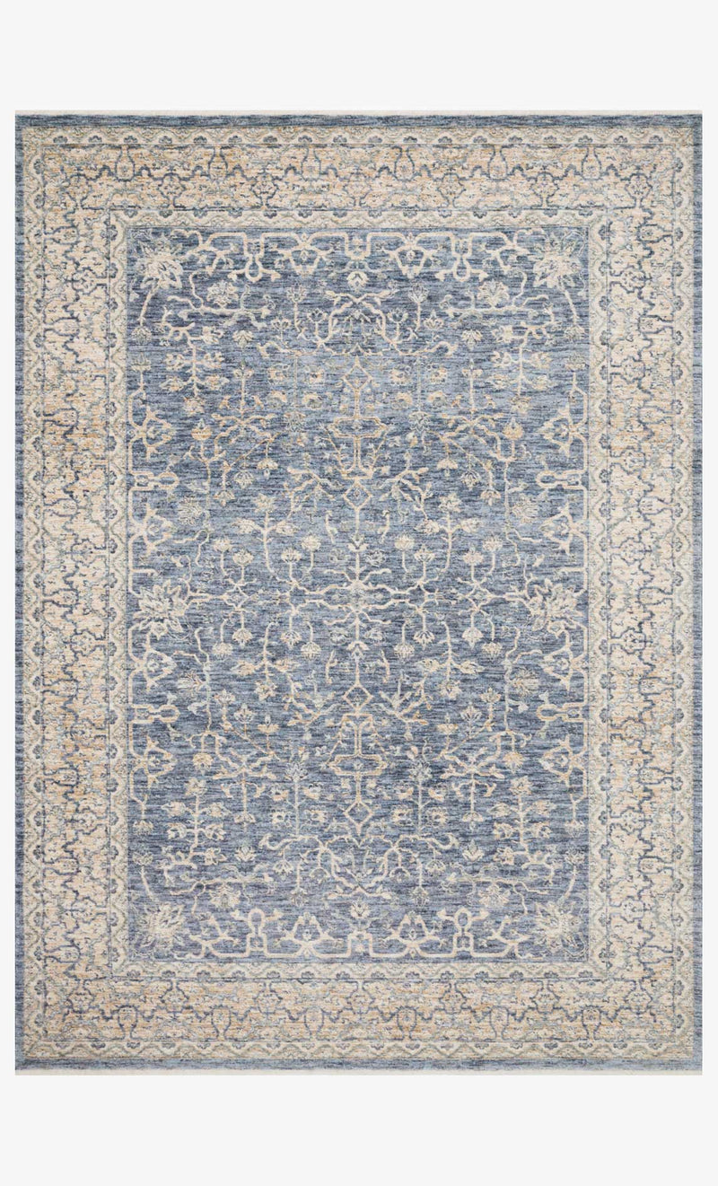 Loloi Pandora Collection - Traditional Power Loomed Rug in Dark Blue & Ivory (PAN-04)