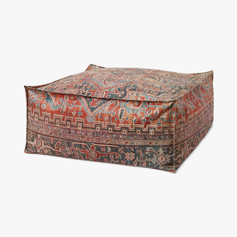 Loloi Poufs Collection - POUF Machine Woven Rug in Rust (LPF0026)