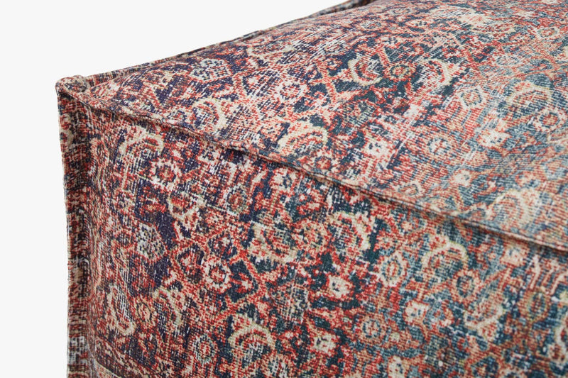 Loloi Poufs Collection - POUF Machine Woven Rug in Multi (LPF0029)