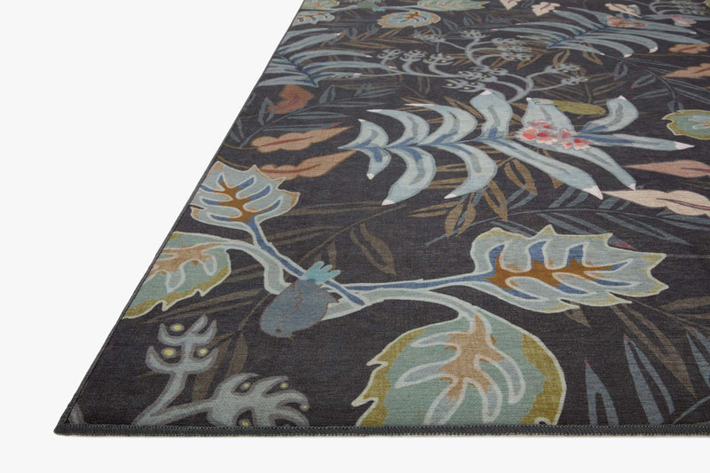 Justina Blakeney x Loloi Pisolino Collection - Indoor/Outdoor Power Loomed Rug in Black & Multi (PSO-07)
