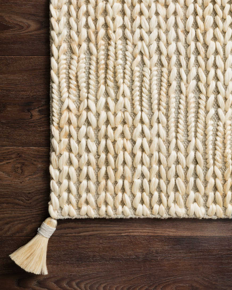 Justina Blakeney x Loloi Playa Collection - Contemporary Hand Woven Rug in Lt Grey & Ivory (PLY-01)