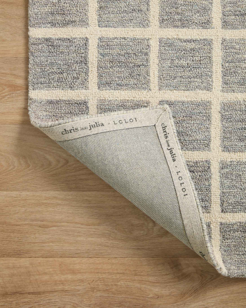 Chris Loves Julia x Loloi Polly Collection - Contemporary Hand Tufted Rug in Slate & Ivory (POL-05)