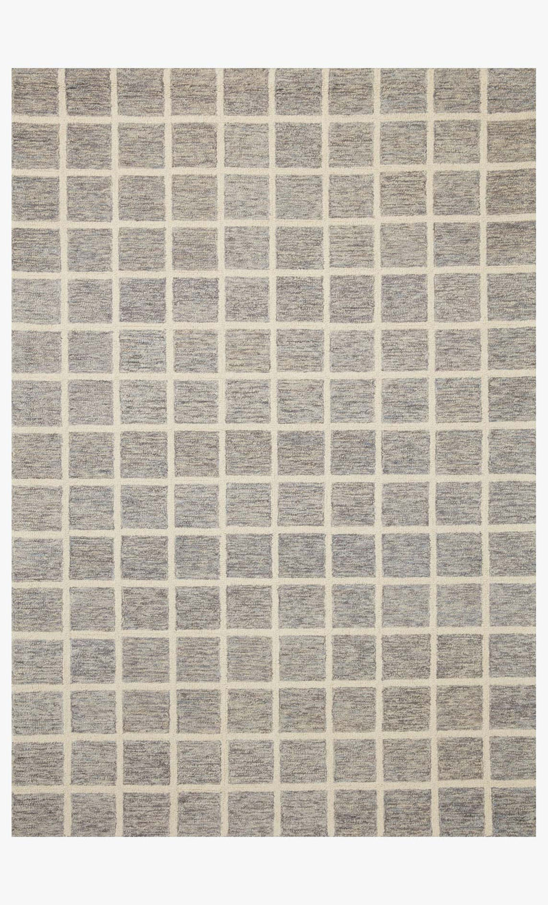 Chris Loves Julia x Loloi Polly Collection - Contemporary Hand Tufted Rug in Slate & Ivory (POL-05)