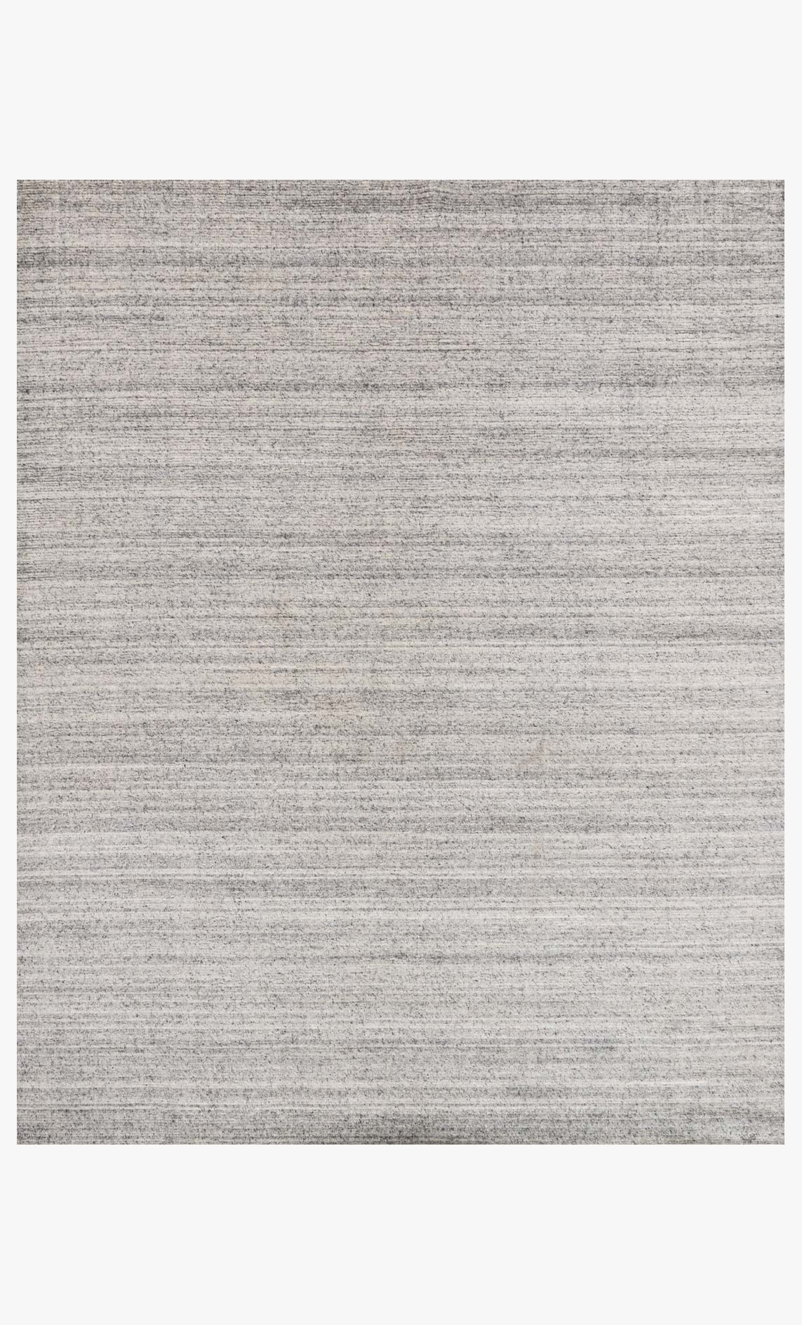 Transitional hand-loomed rug in charcoal gray with subtle horizontal texture lines
