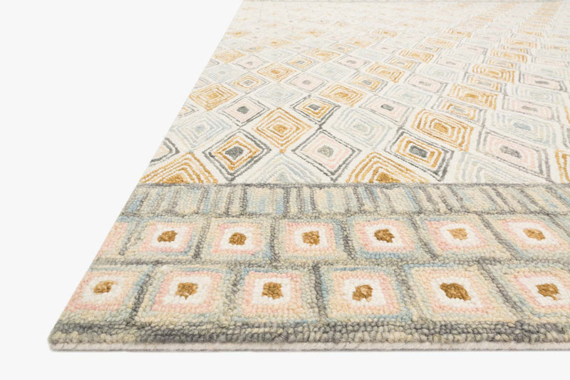 Justina Blakeney x Loloi Priti Collection - Contemporary Hooked Rug in Mist & Gold (PRT-05)