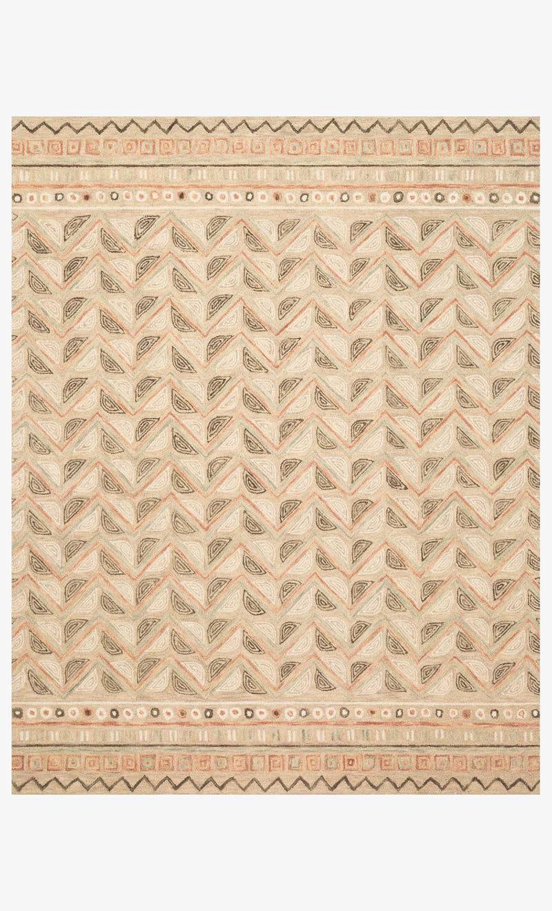 Justina Blakeney x Loloi Priti Collection - Contemporary Hooked Rug in Taupe (PRT-08)