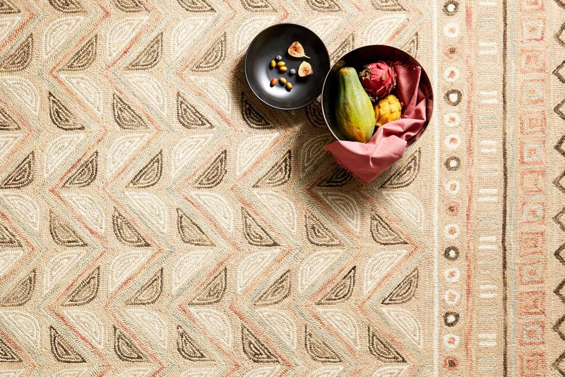 Justina Blakeney x Loloi Priti Collection - Contemporary Hooked Rug in Taupe & Multi (PRT-08)