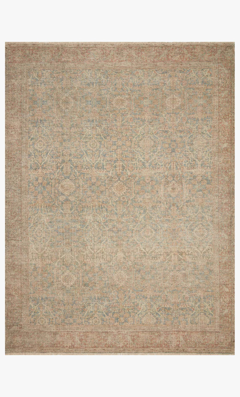 Loloi Priya Collection - Transitional Hand Woven Rug in Denim & Rust (PRY-06)