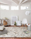 Loloi Promenade Collection - Contemporary Hand Stitched Rug in Ivory & Grey (PO-01)