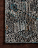 Loloi Prescott Collection - Contemporary Hooked Rug in Metal (PRE-02)