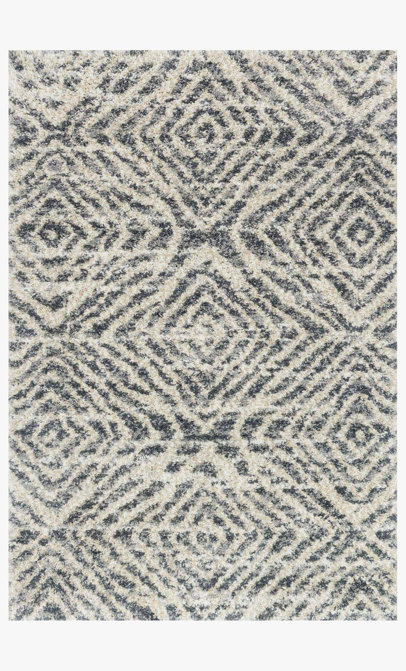 Loloi Quincy Collection - Shags Power Loomed Rug in Graphite & Sand (QC-01)