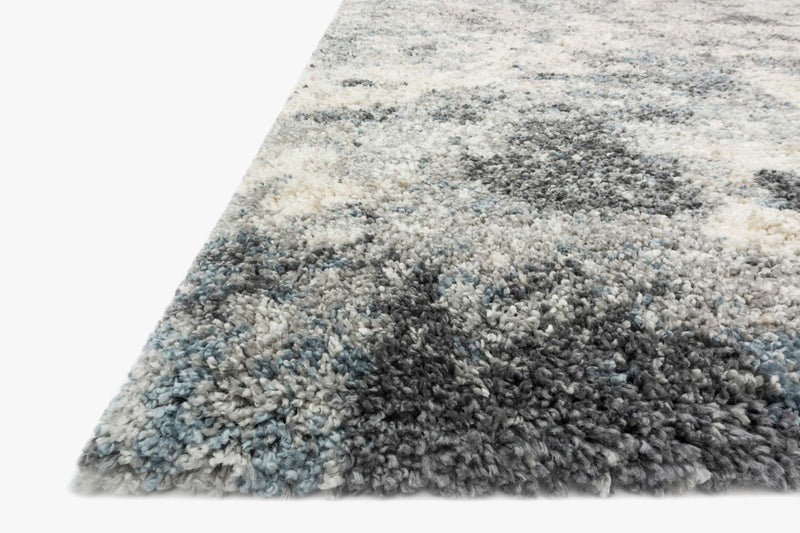 Loloi Quincy Collection - Shags Power Loomed Rug in Slate (QC-06)