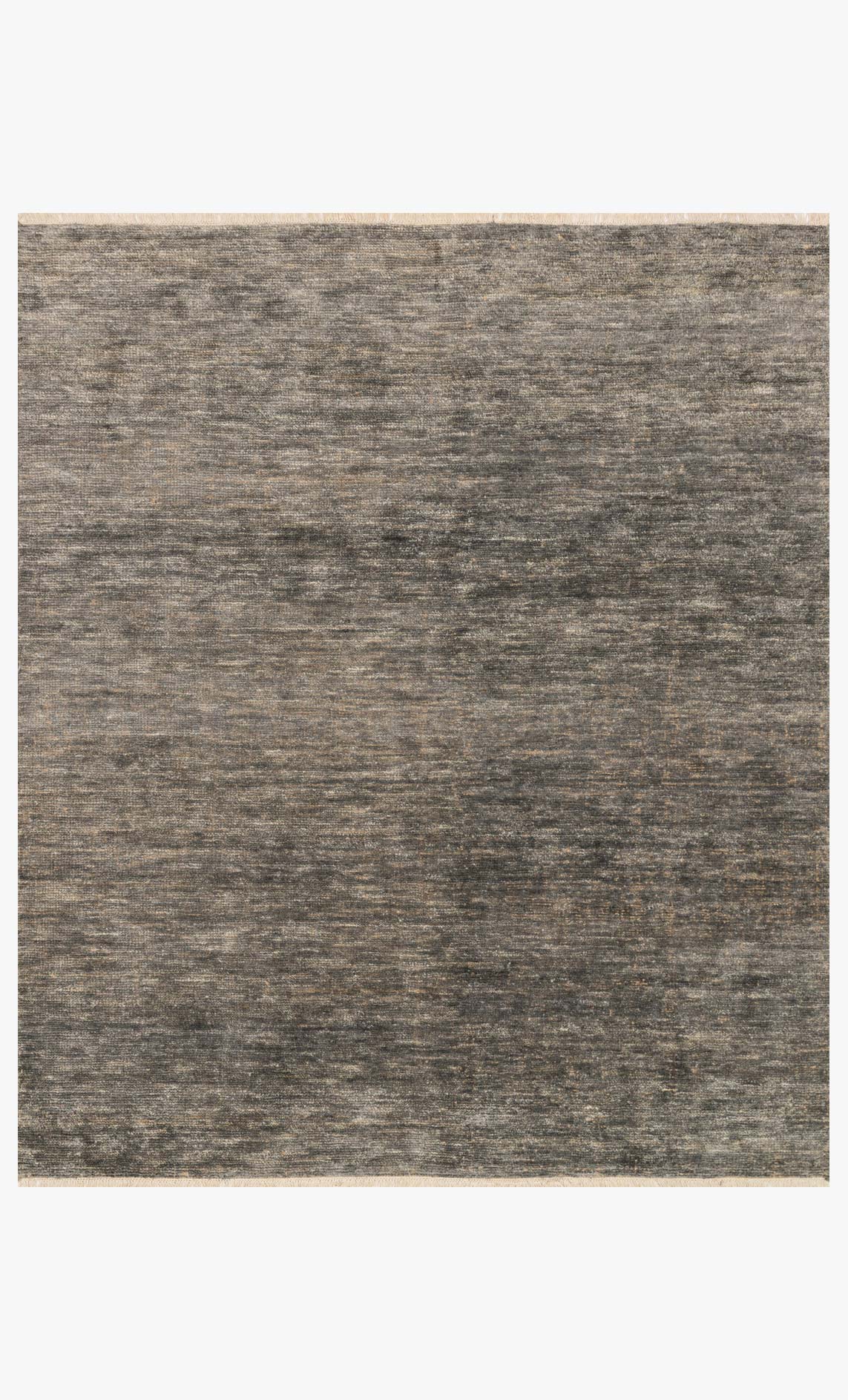 Grey contemporary hand-knotted rug with tonal textured weave