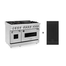 ZLINE 48-inch Legacy Series Dual Fuel Range with 7 Gas Brass Burners, Griddle and 6.0 Cu. Ft. Electric Oven in Stainless Steel (RA-BR-GR-48)
