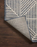 Loloi II Rainier Collection - Indoor/Outdoor Power Loomed Rug in Denim & Ivory (RAI-03)