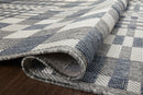 Loloi II Rainier Collection - Indoor/Outdoor Power Loomed Rug in Ivory & Denim (RAI-04)