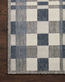 Loloi II Rainier Collection - Indoor/Outdoor Power Loomed Rug in Ivory & Denim (RAI-04)