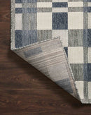 Loloi II Rainier Collection - Indoor/Outdoor Power Loomed Rug in Ivory & Denim (RAI-04)