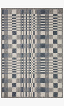 Loloi II Rainier Collection - Indoor/Outdoor Power Loomed Rug in Ivory & Denim (RAI-04)