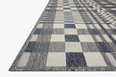 Loloi II Rainier Collection - Indoor/Outdoor Power Loomed Rug in Ivory & Denim (RAI-04)