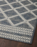 Loloi II Rainier Collection - Indoor/Outdoor Power Loomed Rug in Denim & Ivory (RAI-05)