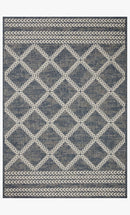 Loloi II Rainier Collection - Indoor/Outdoor Power Loomed Rug in Denim & Ivory (RAI-05)