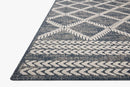 Loloi II Rainier Collection - Indoor/Outdoor Power Loomed Rug in Denim & Ivory (RAI-05)