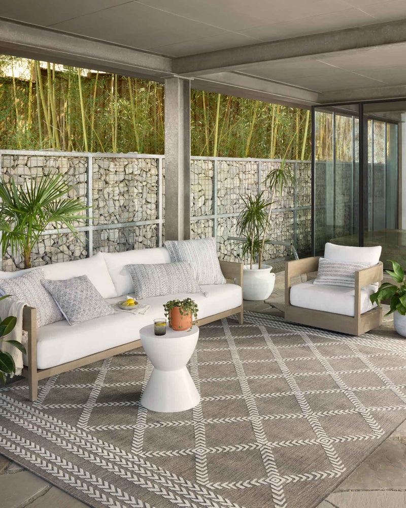 Loloi II Rainier Collection - Indoor/Outdoor Power Loomed Rug in Natural & Ivory (RAI-05)