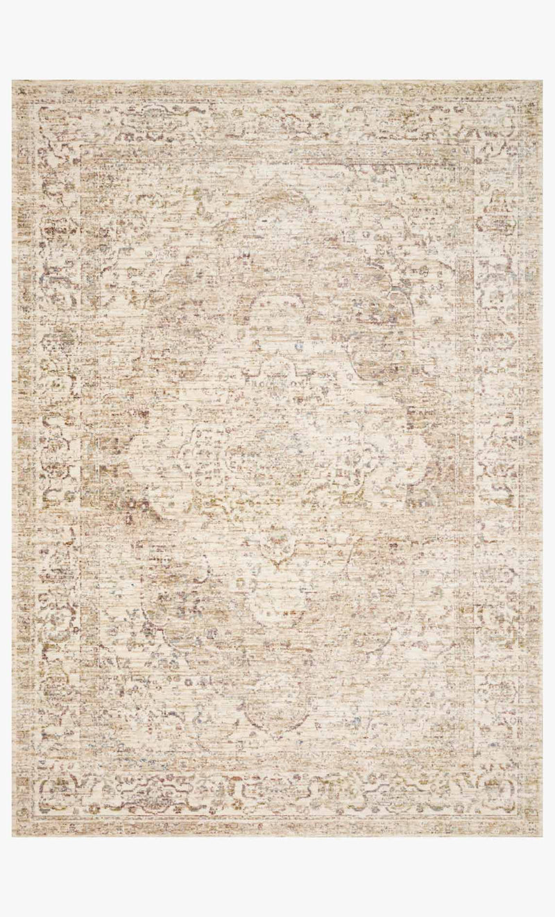 Loloi Revere Collection - Traditional Power Loomed Rug in Ivory & Berry (REV-04)
