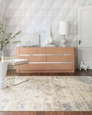 Loloi Revere Collection - Traditional Power Loomed Rug in Ivory & Blue (REV-06)