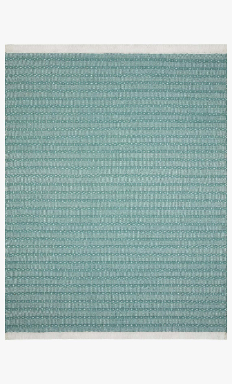 Justina Blakeney x Loloi Rey Collection - Indoor/Outdoor Hand Woven Rug in Spa & Natural (REY-01)