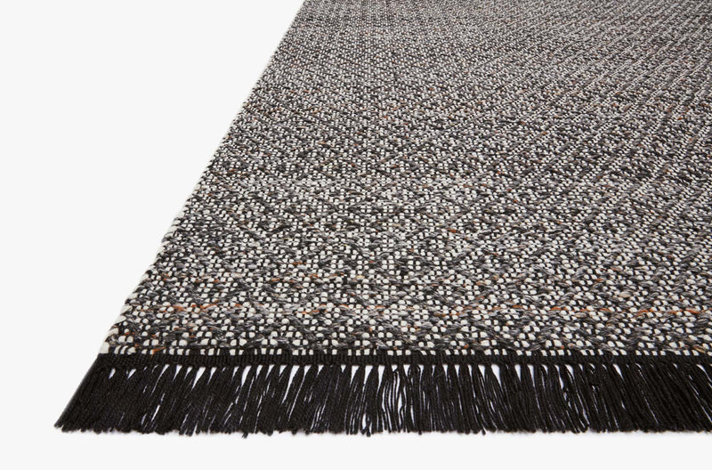 Justina Blakeney x Loloi Rey Collection - Indoor/Outdoor Hand Woven Rug in Ivory & Charcoal (REY-02)
