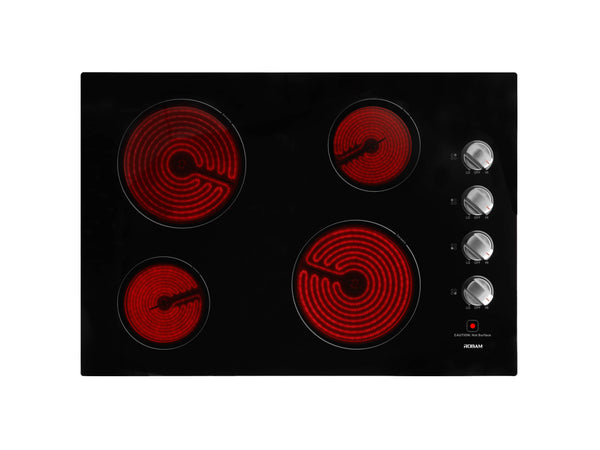 ROBAM 30-Inch Radiant Electric Ceramic Glass Cooktop in Black with 4 Elements including 2 Power Boil Elements (ROBAM-W412)
