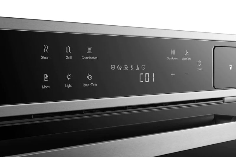 ROBAM 30-Inch Built-In Convection Wall Oven with Air Fry & Steam Cooking in Stainless Steel with Onyx Black Tempered Glass (ROBAM-CQ762)