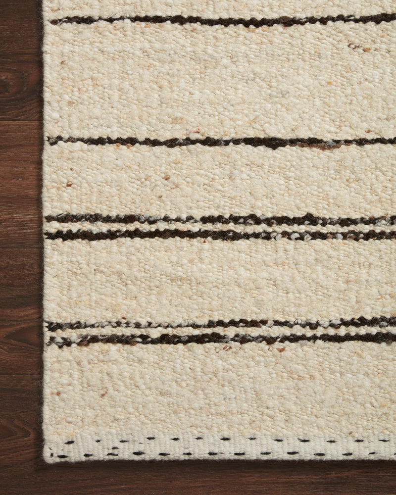 Loloi Roman Collection - Contemporary Hand Woven Rug in Natural & Charcoal (ROM-04)