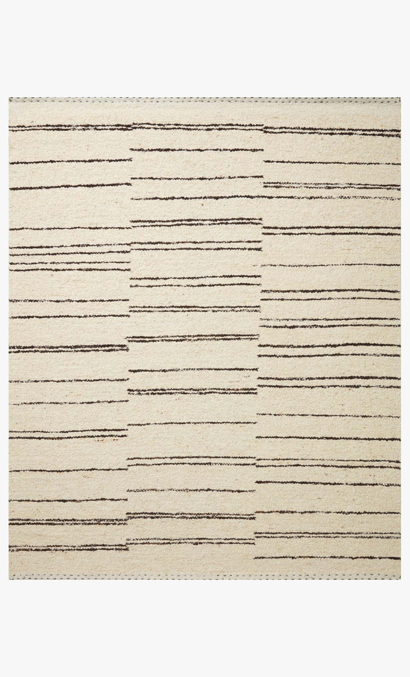 Loloi Roman Collection - Contemporary Hand Woven Rug in Natural & Charcoal (ROM-04)