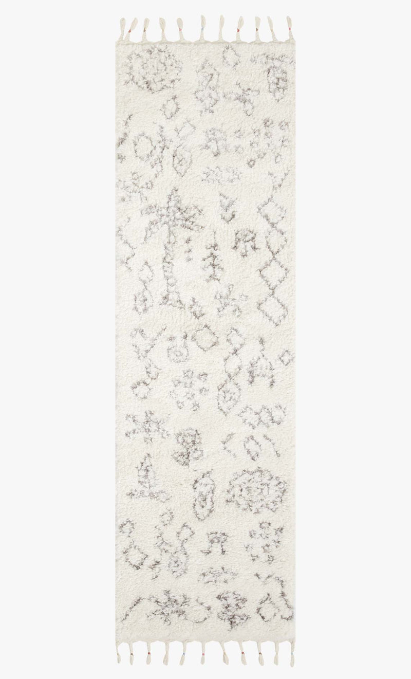 Justina Blakeney x Loloi Ronnie Collection - Contemporary Power Loomed Rug in Ivory & Charcoal (RON-03)