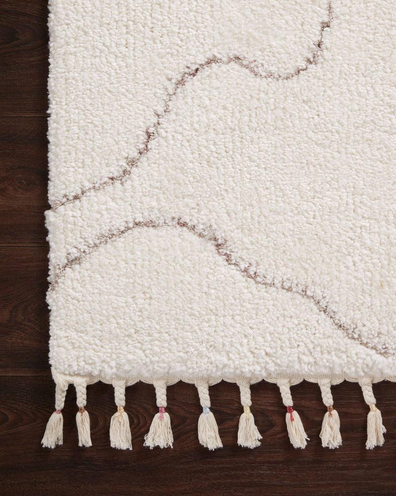Justina Blakeney x Loloi Ronnie Collection - Contemporary Power Loomed Rug in Ivory & Natural (RON-04)