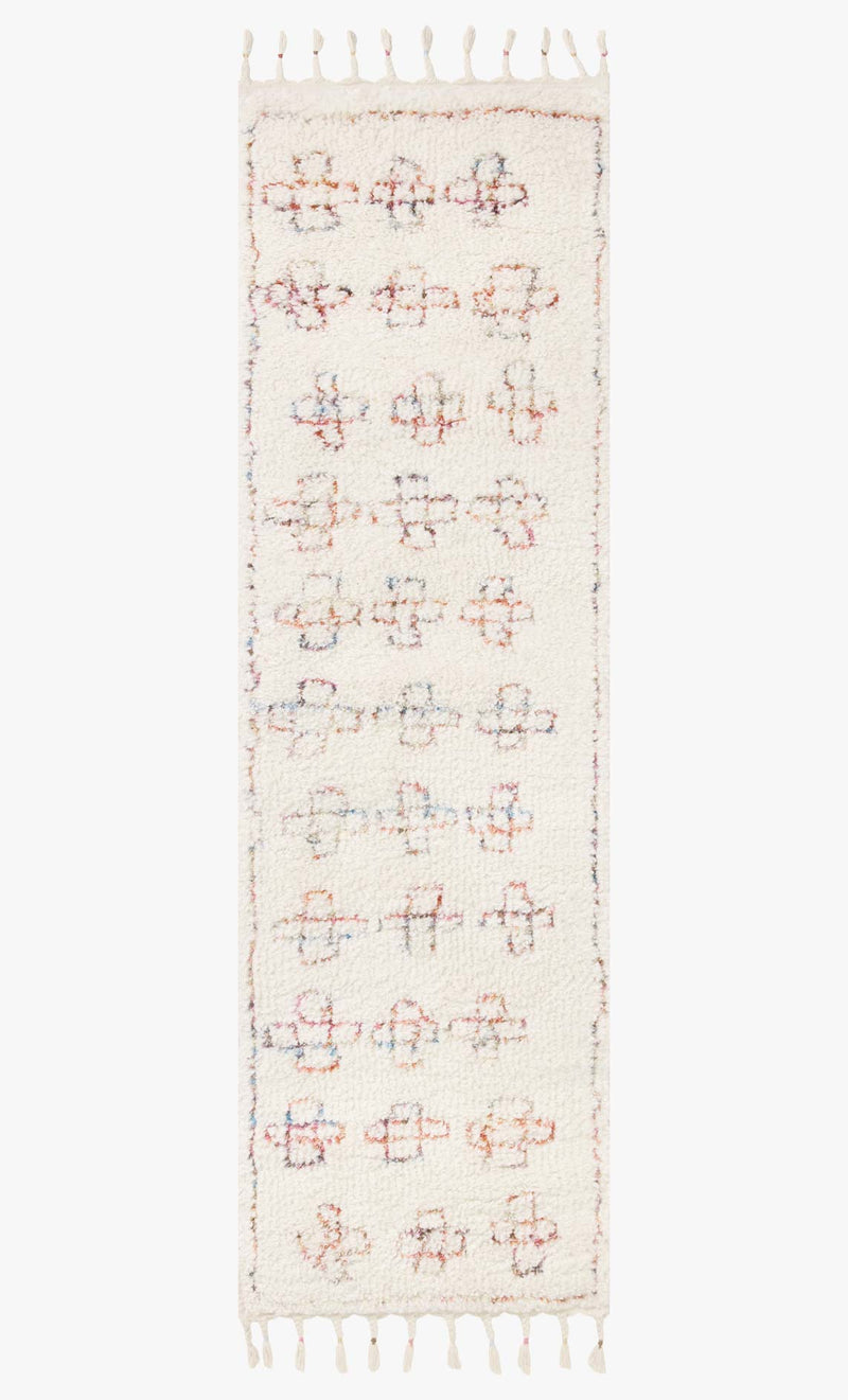 Justina Blakeney x Loloi Ronnie Collection - Contemporary Power Loomed Rug in Ivory & Sunset (RON-05)