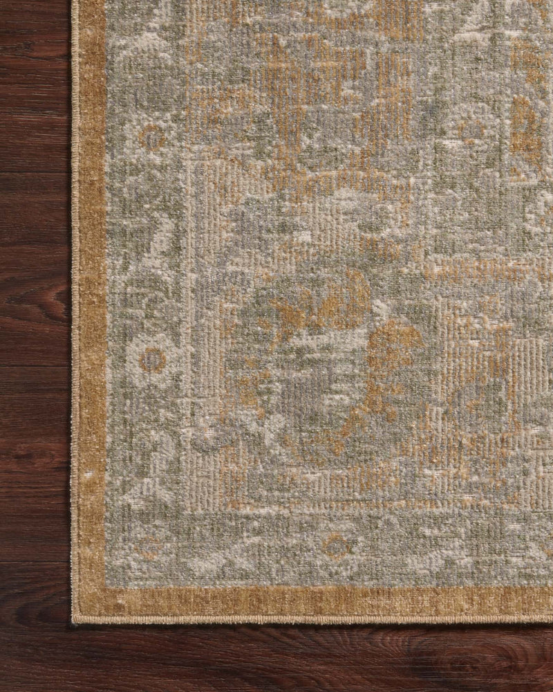 Chris Loves Julia x Loloi - Rosemarie Collection - Traditional Power Loomed Rug in Gold & Sand (ROE-01)