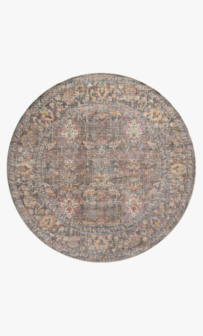 Chris Loves Julia x Loloi - Rosemarie Collection - Traditional Power Loomed Rug in Stone & Multi (ROE-01)
