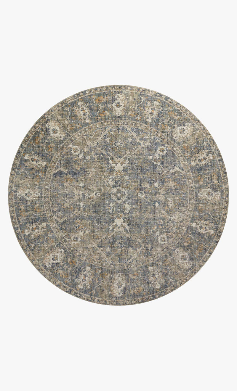 Chris Loves Julia x Loloi - Rosemarie Collection - Traditional Power Loomed Rug in Sand & Lagoon (ROE-03)