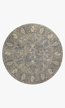 Chris Loves Julia x Loloi - Rosemarie Collection - Traditional Power Loomed Rug in Sand & Lagoon (ROE-03)