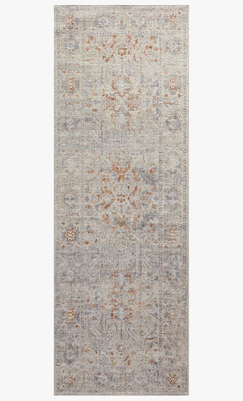 Chris Loves Julia x Loloi - Rosemarie Collection - Traditional Power Loomed Rug in Oatmeal & Lavender (ROE-05)