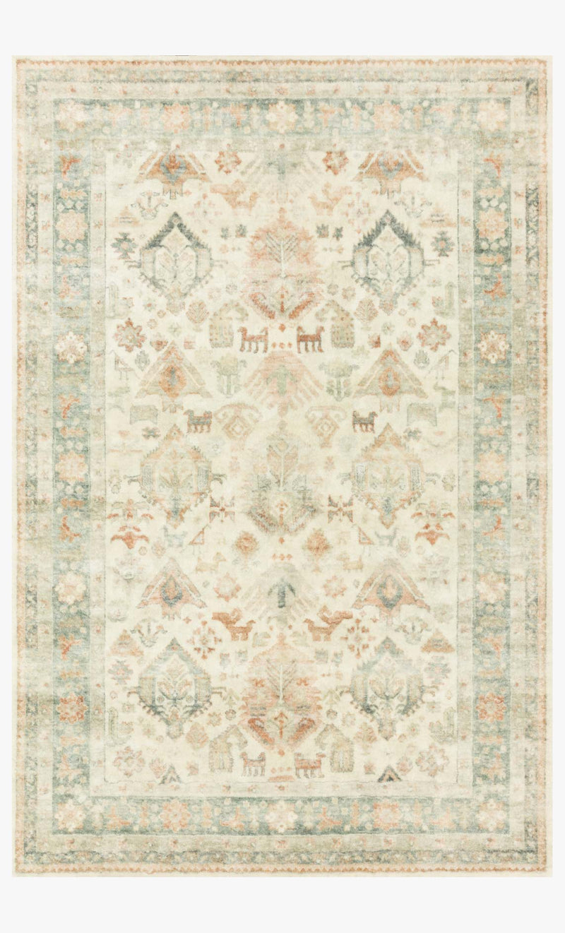 Loloi II Rosette Collection - Traditional Power Loomed Rug in Beige (ROS-01)